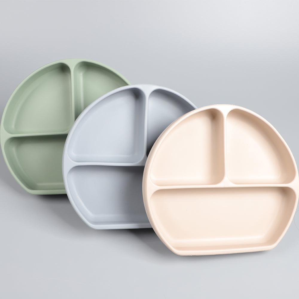 Silicone Divided Suction Plate with Spoon & Fork