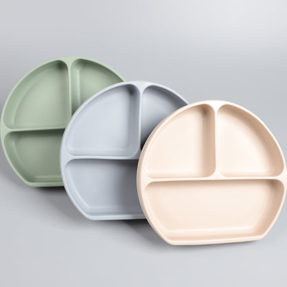 Silicone Divided Suction Plate with Spoon & Fork