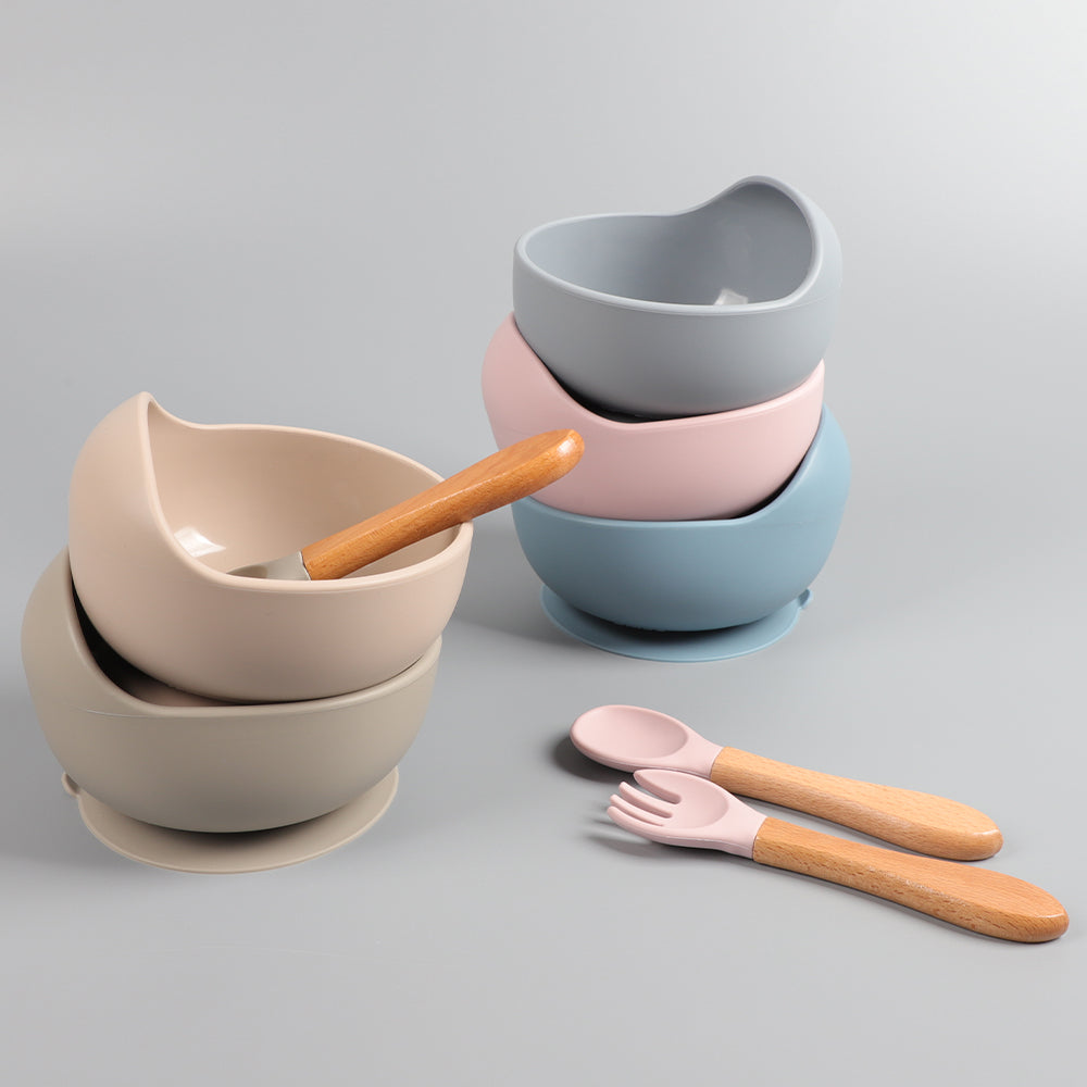 Silicone Suction Bowl & Spoon Set