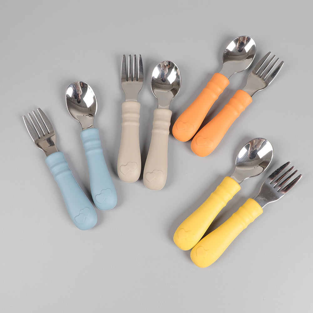 Toddler Spoon & Fork Set – Pink