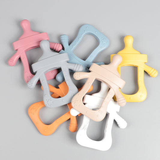 Milk Feeder-Shaped Silicone Teethers.