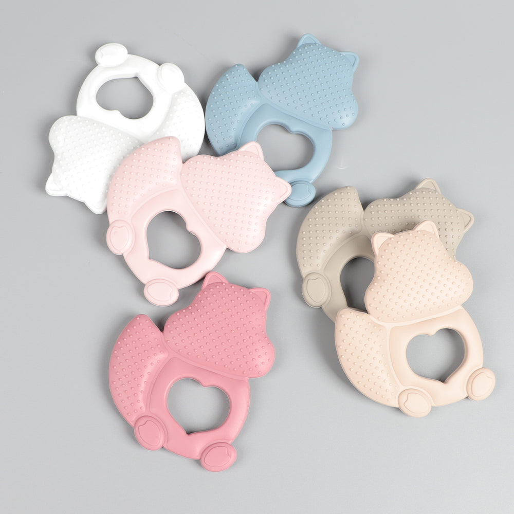Squirrel-Shaped Silicone Teether