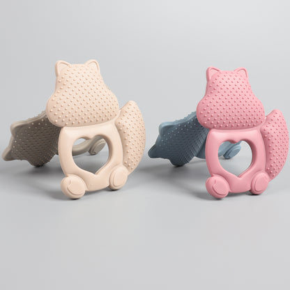 Squirrel-Shaped Silicone Teether
