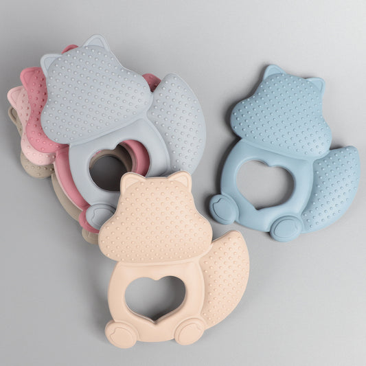 Squirrel-Shaped Silicone Teether