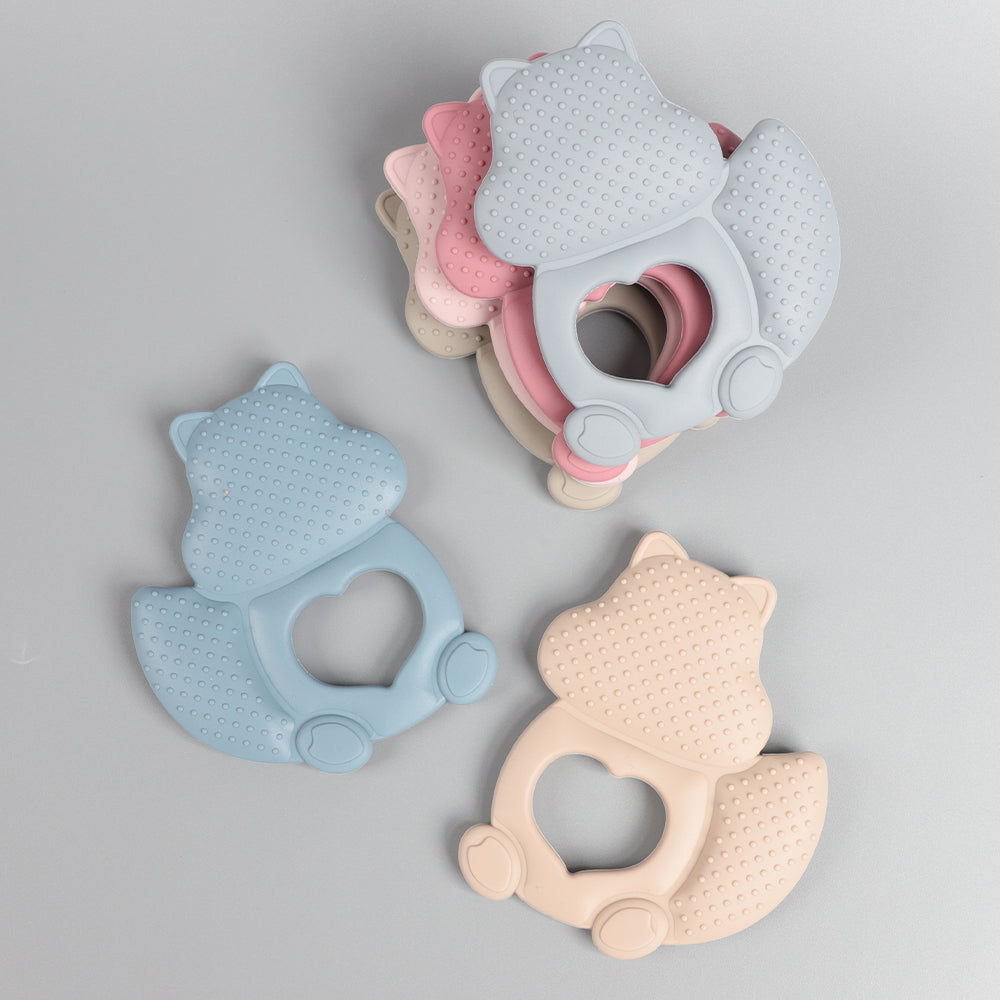 Squirrel-Shaped Silicone Teether