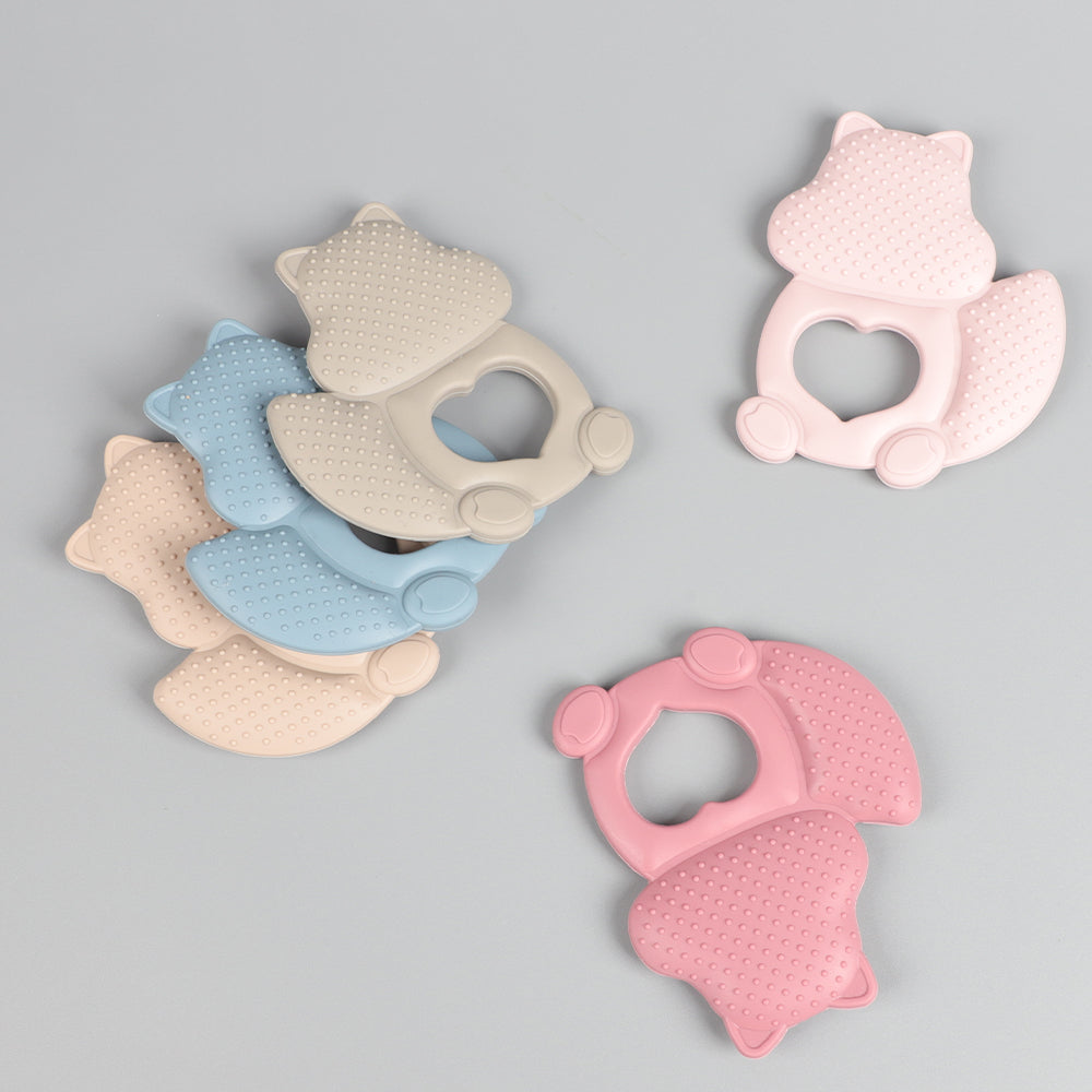 Squirrel-Shaped Silicone Teether