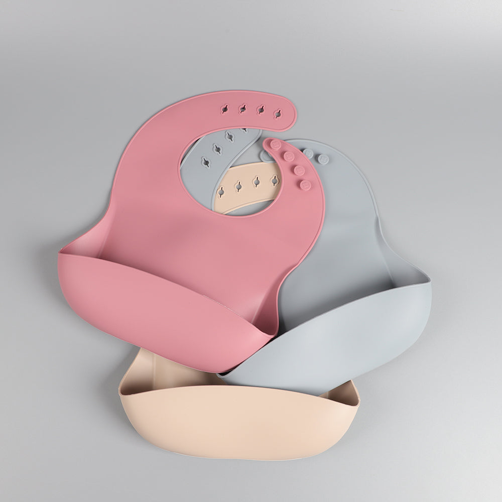 Silicone Baby Bib – Dusty Rose